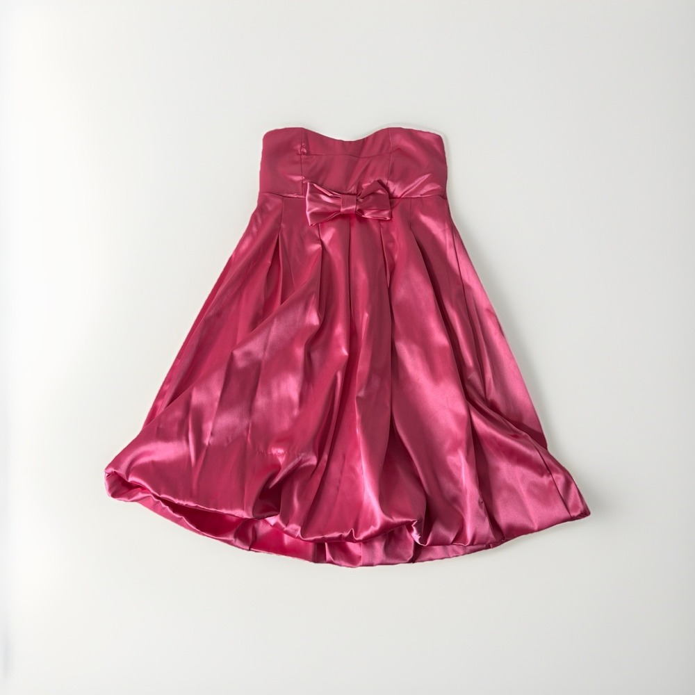 Windsor Coquette Bow Strapless Pink Mini Dress Sabrina Carpenter Girly Women's S